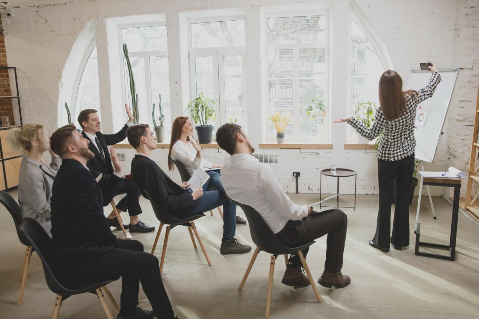 Student working through market analysis exercises